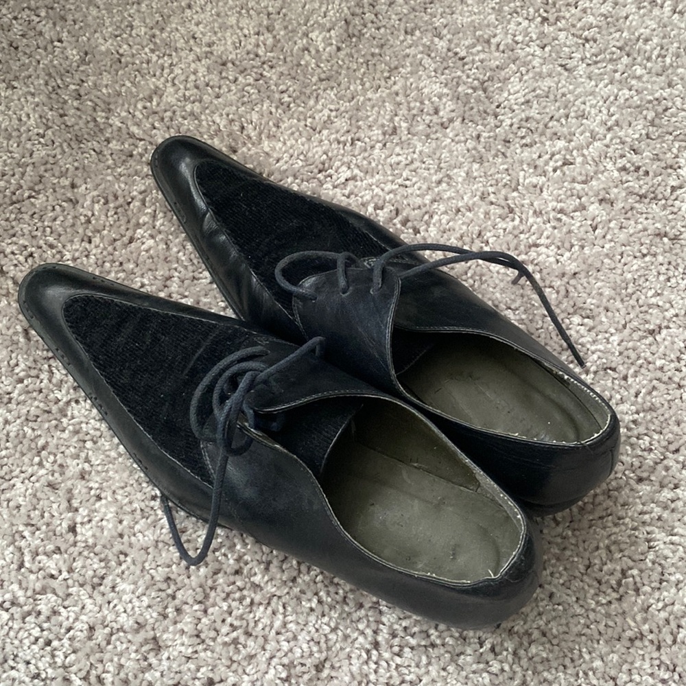 Half leather dress shoes